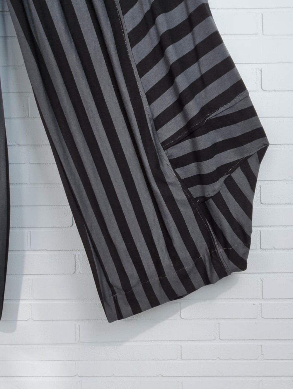 Alembika Knit Lantern Pant Black Grey Stripes Wide Leg Art To Wear Size 3 / Med - Picture 14 of 16